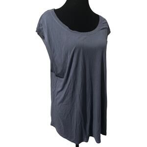 LOFT Dusty Blue Sleeveless Knit Tunic Top Size XL